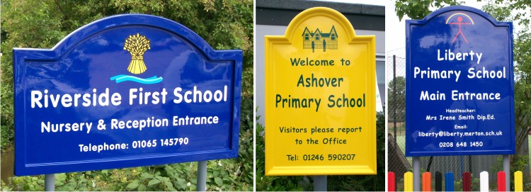 GRP fibreglass school signs